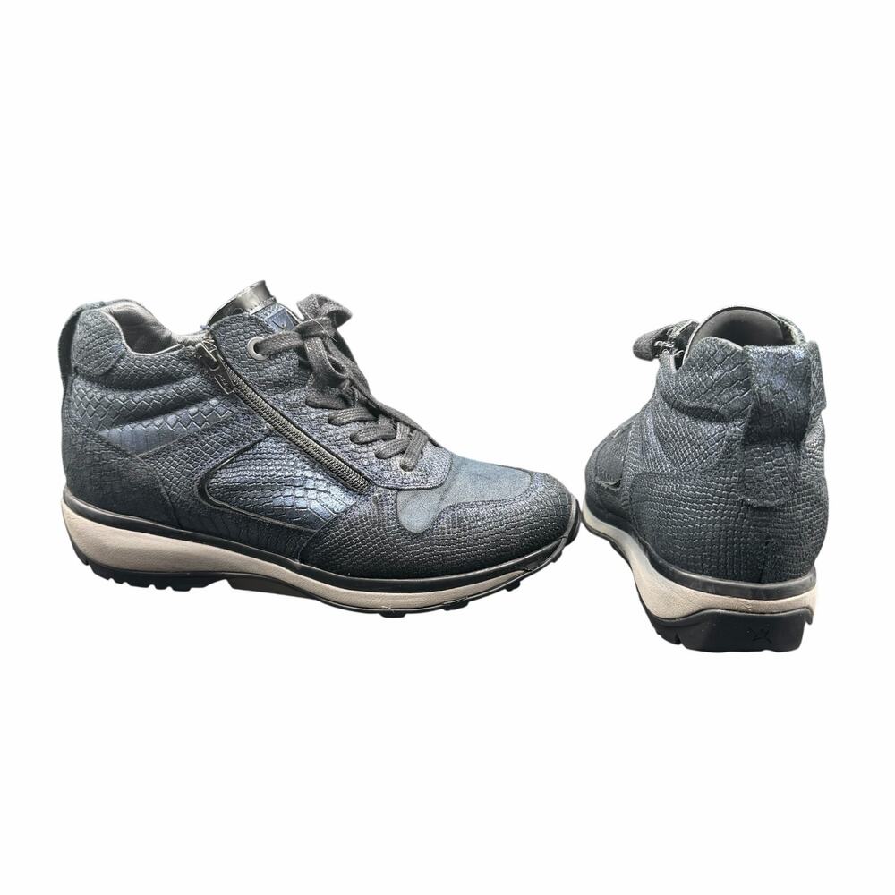 Xsensible Stretchwalker Zip Lace Sneakers Dark Blue Women 7.5 EU 38
